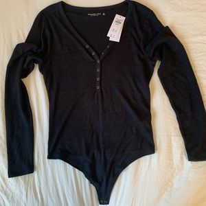 Black Abercrombie bodysuit